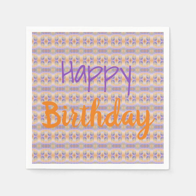 Purple And Orange Napkins (Front)