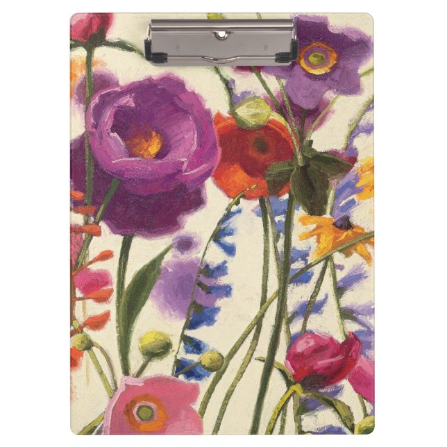 Purple and Orange Poppy Melody Clipboard (Front)