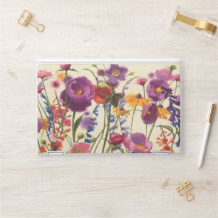 Purple and Orange Poppy Melody HP Laptop Skin