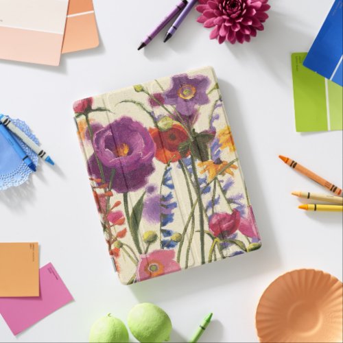 Purple and Orange Poppy Melody iPad Smart Cover