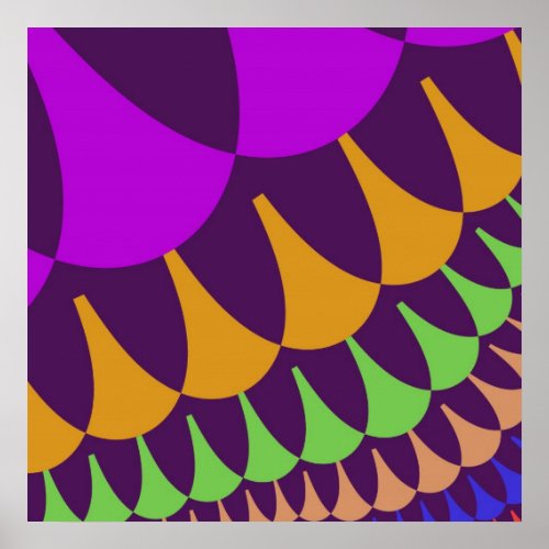 Purple and Orange Scales Poster