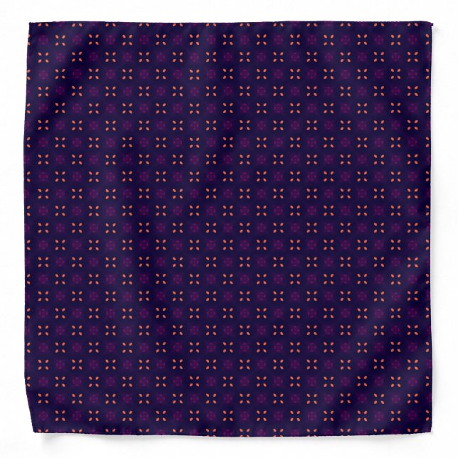 Purple and Orange School Spirit Sports Team Bandana (Front)