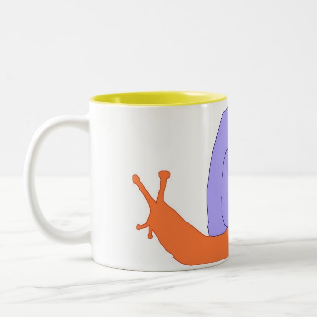 Purple and Orange Snail mug (Left)