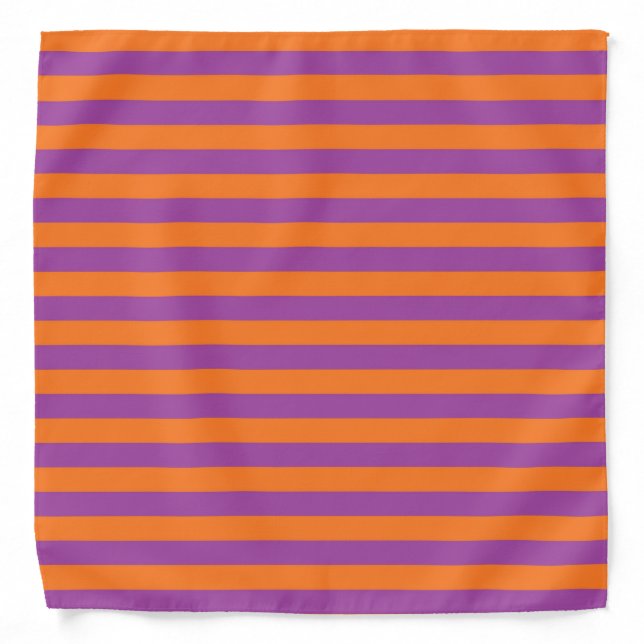 Purple and Orange Stripes Bandana (Front)