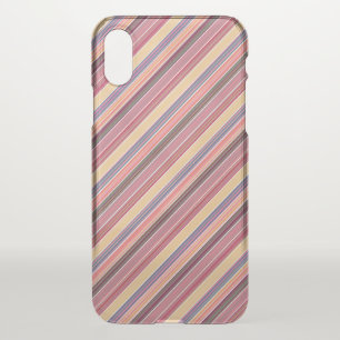 Purple and Orange Stripes iPhone X Case