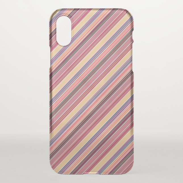 Purple and Orange Stripes Uncommon iPhone Case (Back)