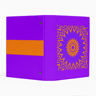 Purple and Orange Sun Rays Mini Binder