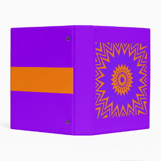 Purple and Orange Sun Rays Mini Binder