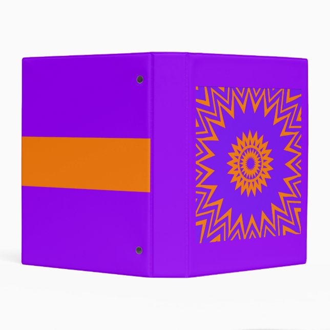 Purple and Orange Sun Rays Mini Binder (Background)