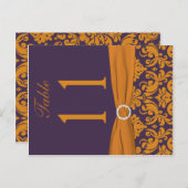 Purple and Orange Table Number Postcard (Front/Back)
