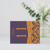 Purple and Orange Table Number Postcard (Standing Front)