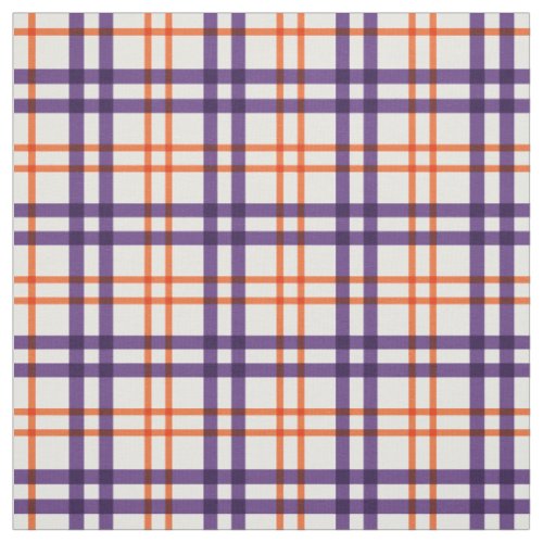 Purple and Orange Tartan Fabric