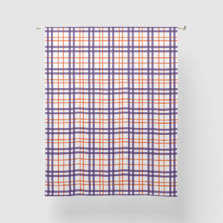Purple and Orange Tartan Sheer Curtains