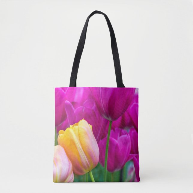 Purple and orange tulips Tote Bag (Front)