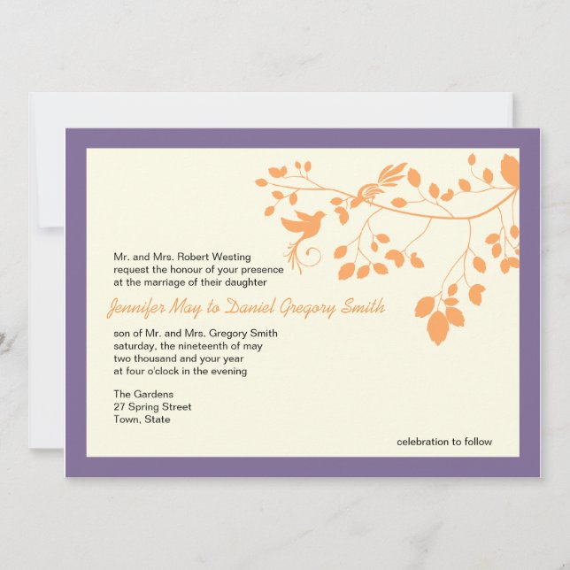 Love Invitations in Orange