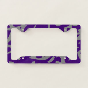 Purple and organic Ash License Plate Frame