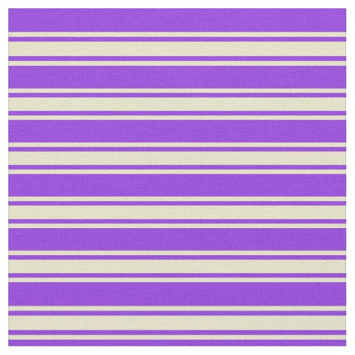 Purple and Pale Goldenrod Lines/Stripes Pattern Fabric