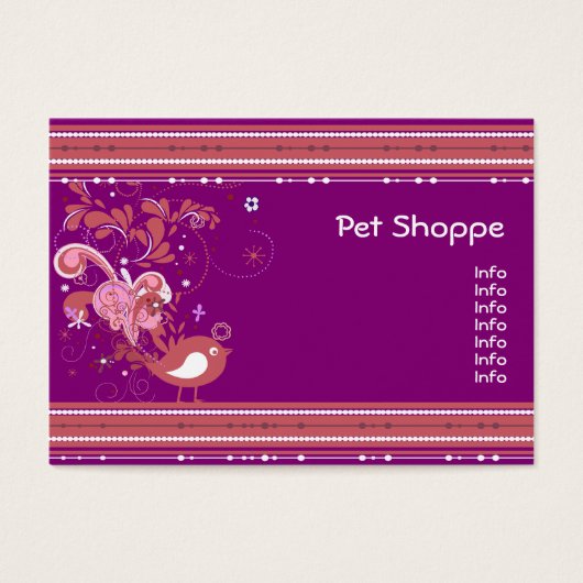 Purple and Pink Abstract Bird (Front)