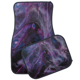 Purple and pink abstract painting car floor mat