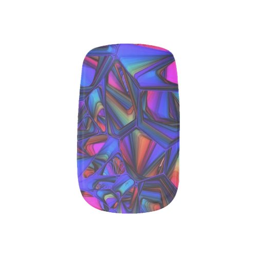 Purple And Pink Abstract Pattern Minx Nail Art