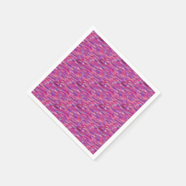 Purple and Pink Abstract Pattern Paper Napkins (Corner)