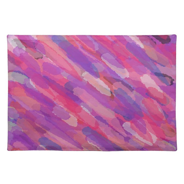 Purple and Pink Abstract Pattern Placemat (Front)