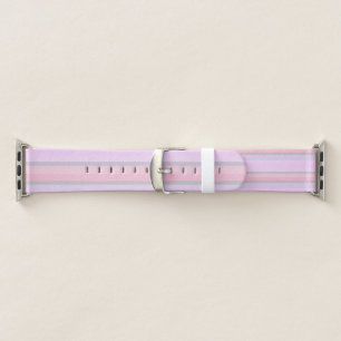 Purple and Pink Abstract Stripes Apple Watch Band