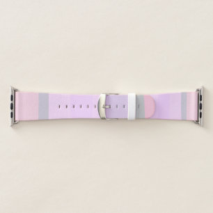 Purple and Pink Abstract Stripes Apple Watch Band