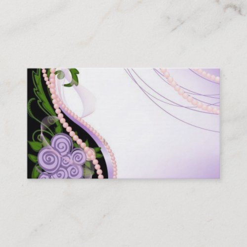 Purple and Pink Beads Flowers Business Card Templates