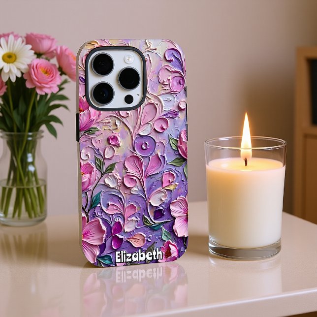 Purple and Pink Bloom Abstraction Case-Mate iPhone Case (Creator Uploaded)