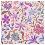 Purple and pink bold maximalist floral fabric
