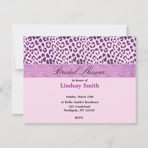 Purple and Pink Bridal Shower Invitation