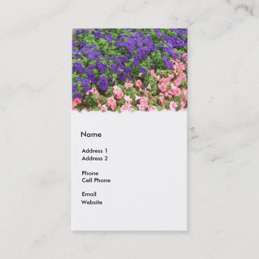 Customizable purple and pink business cards