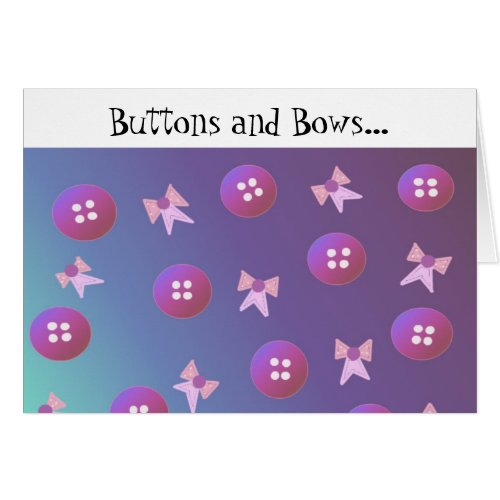 Purple and Pink Buttons and Bows