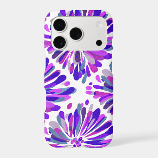 Purple and Pink Chrysanthemum Floral Pattern iPhone 17 Pro Case