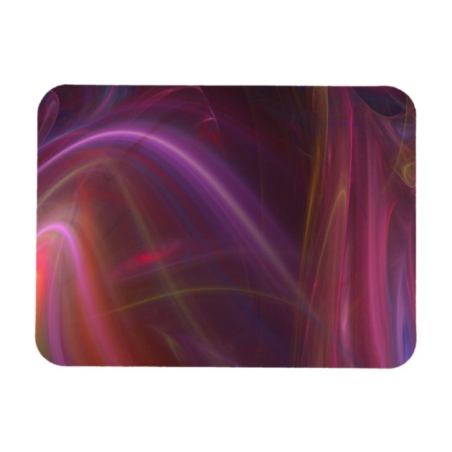 Purple And Pink Currents Magnet (Horizontal)