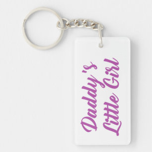 Purple and Pink Daddys Little Girl Keychain