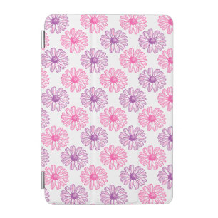 Purple and Pink Daisies Pattern iPad Mini Cover