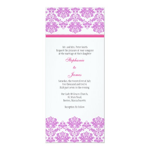 Pink And Purple Wedding Invitations 7