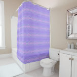 Purple and Pink Diamonds and Waves Shower Curtain