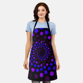 Purple and pink dots apron
