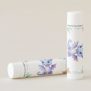 Purple and Pink Dragon Peony Girl Baby Shower Lip Balm