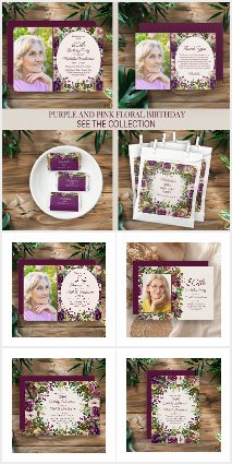 PURPLE AND PINK FLORAL BIRTHDAY