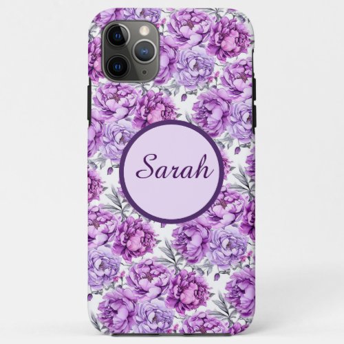 Purple and Pink Floral Clusters iPhone 11 Pro Max Case