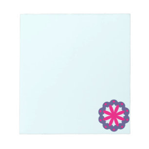 Purple and pink floral shapes illustration notepad