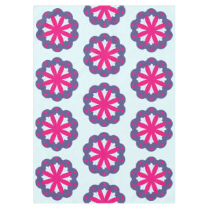 Purple and pink floral shapes illustration tablecloth