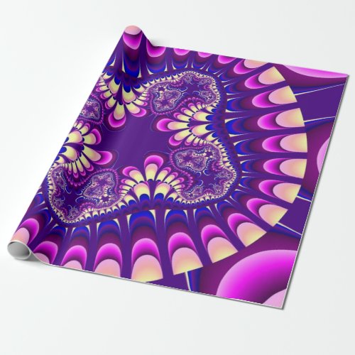 Purple and Pink Flower Wrapping Paper