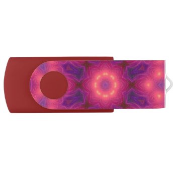 Purple And Pink Fractal Art Usb Flash Drive by usadesignstore at Zazzle