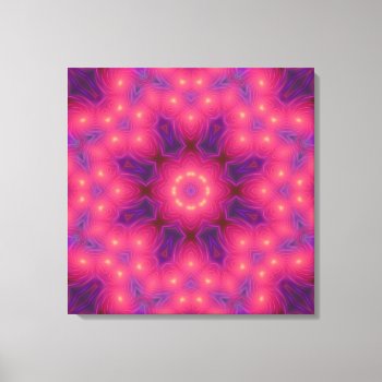 Purple And Pink Fractal Art  Wrapped Canvas by usadesignstore at Zazzle
