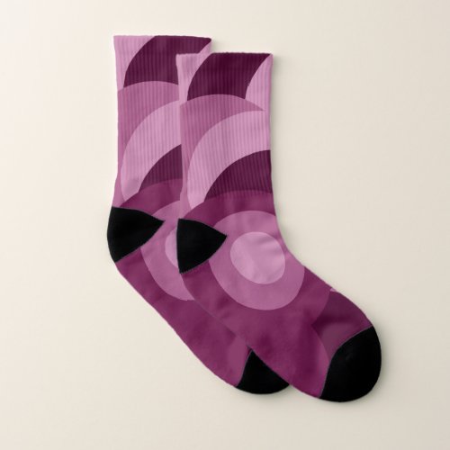 purple and pink geometric pattern socks